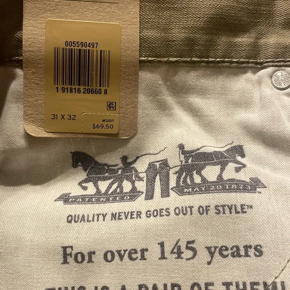 Levi’s men’s jeans Suze 31x32 style 559 Relaxed Straight fit 100% cotton NWT - Picture 8 of 16